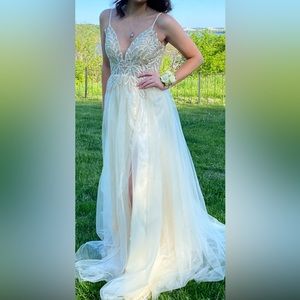 Yellow Prom Dress- Size 7